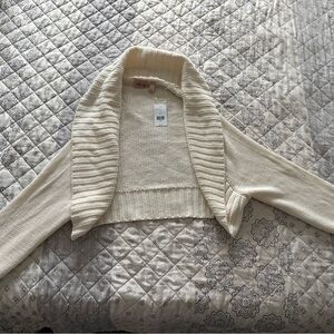 Willow-Root large  Cream Knit Shrug sweater new with tags